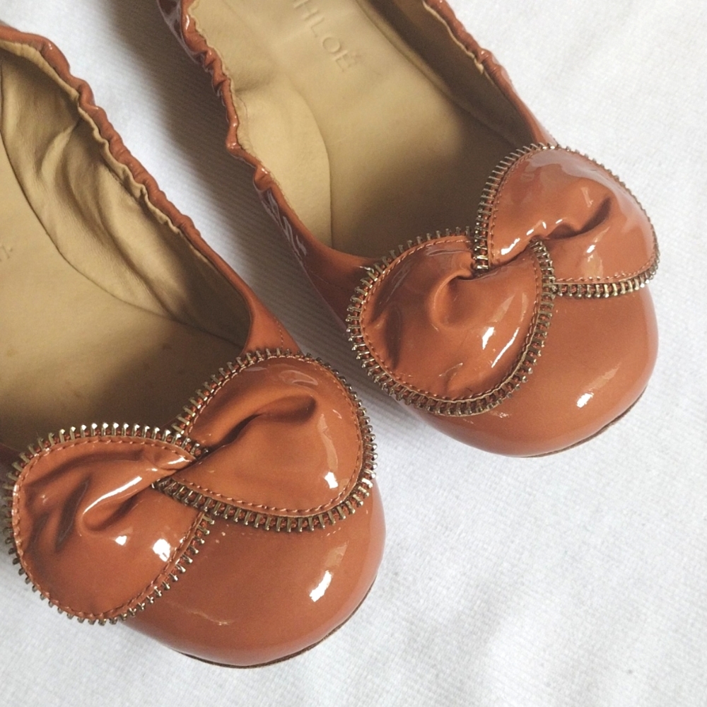 See By Chloe Open Zipper Bow Flats - Picture 4 of 10